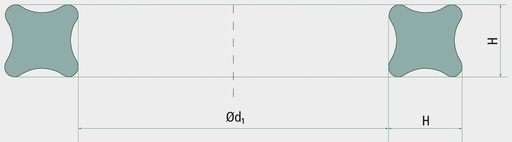 [AMAT3-168657] X-ring Viton Cauciuc fluorurat (FKM / Viton)