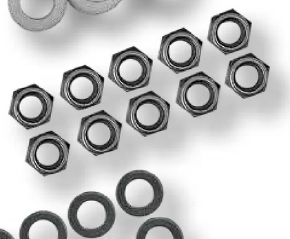 [AMAT3-170849] Eider Axe din otel - Set cu piulite, discuri-U și bucșe