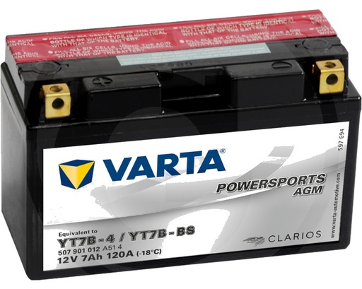 [AMAT3-171395] Varta Baterie POWERSPORTS AGM 12 V / 7 Ah - Baterie de pornire, încărcată uscat, cu pachet acid, fără întreținere
