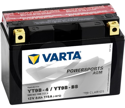 [AMAT3-171399] Varta Baterie POWERSPORTS AGM 12 V / 8 Ah - Baterie de pornire, încărcată uscat, cu pachet acid, fără întreținere