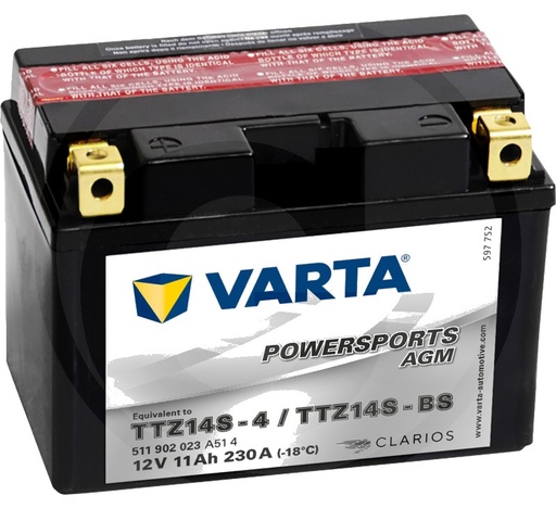 [AMAT3-171403] Varta Baterie POWERSPORTS AGM 12 V / 11 Ah - Baterie de pornire, încărcată uscat, cu pachet acid, fără întreținere