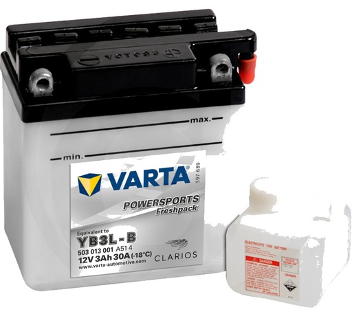[AMAT3-171411] Varta Baterie POWERSPORTS Freshpack 12 V / 3 - Baterie de pornire, încărcată la uscat, cu pachet acid