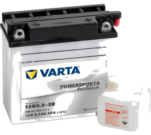 [AMAT3-171415] Varta Baterie POWERSPORTS Freshpack 12 V / 5, - Baterie de pornire, încărcată la uscat, cu pachet acid