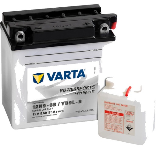 [AMAT3-171421] Varta Baterie POWERSPORTS Freshpack 12 V / 9 - Baterie de pornire, încărcată la uscat, cu pachet acid