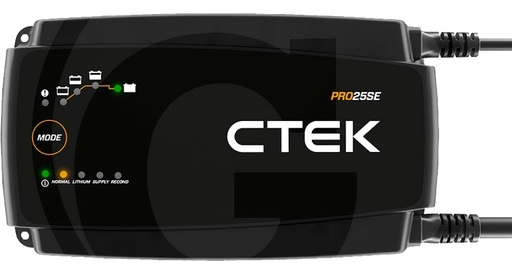 [AMAT3-170939] CTEK Încărcător „PRO25SE EU” - Pentru ateliere, inclusiv cablu de încărcare de 6 m și suporturi