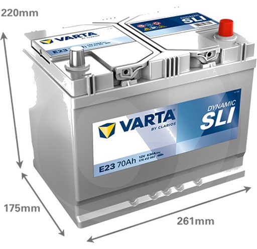 [AMAT3-171527] Varta Baterie Blue Dynamic 12 V / 70 Ah - Baterie de pornire cu tehnologie Ca / Ca, umpluta si incarcata, fara intretine