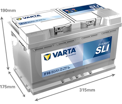 [AMAT3-171535] Varta Baterie Blue Dynamic 12 V / 80 Ah - Baterie de pornire cu tehnologie Ca / Ca, umpluta si incarcata, fara intretine