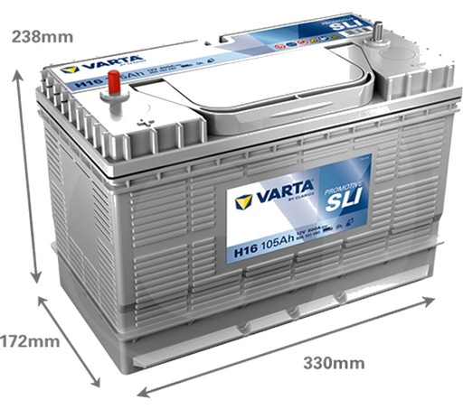 [AMAT3-171546] Varta Baterie de pornire 12V / 105Ah - ProMotive Black H16 - 12V 105Ah 800A RF