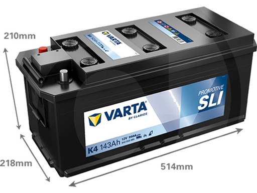 [AMAT3-171561] Varta Baterie de pornire 12V / 143Ah - Baterie de pornire cu tehnologie Ca / Ca, umpluta si incarcata