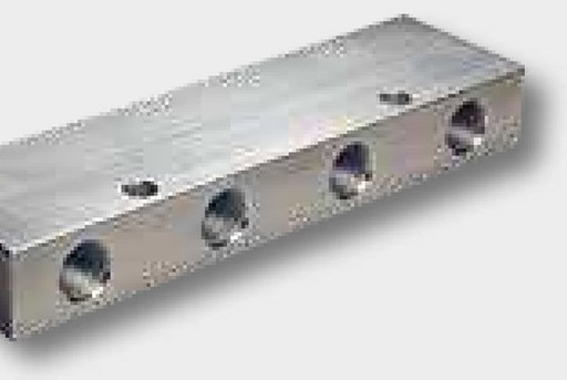 [AMAT3-173526] F-VT1-2x3/8-4x1/4-AL-natur Bloc de distributie G3 / 8 (2x)