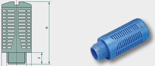 [AMAT3-173735] Amortizor J-SD10-3/4-KU-albastru-B G3 / 4 (2x)