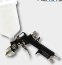 AEROTEC Pistol de lacuit Pistol cu diuza montata de 0,5 mm,250 ml pahar din plastic cu capac insurubat