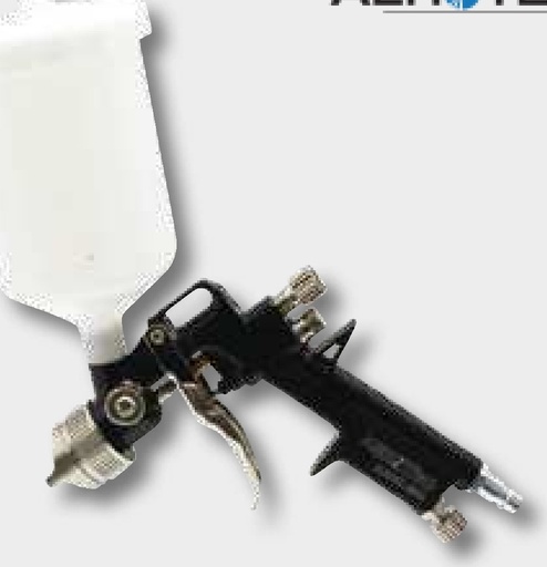 [AMAT3-175016] AEROTEC Pistol de lacuit Pistol cu diuza montata de 0,5 mm,250 ml pahar din plastic cu capac insurubat