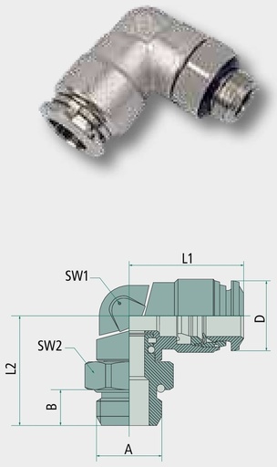 [AMAT3-172129] BK-WEd-4-1/8-MSv Racord in unghi, cu filet exterior G 1/8"