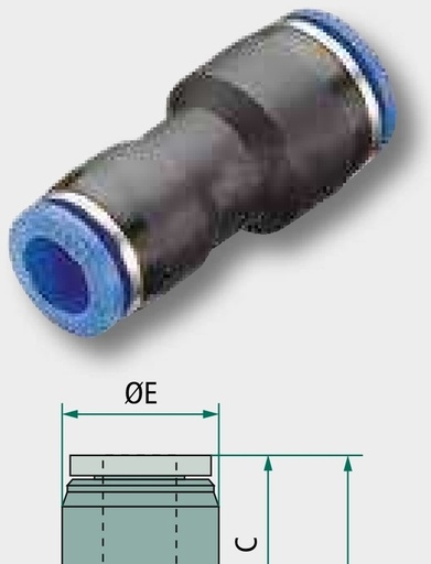[AMAT3-172216] B-GVr-10-8-KU Racord drept plastic