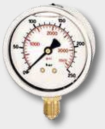 [AMAT3-173901] M-GU-63-1/0-1/4-VA-bar/psi Manometru cu tub Bourdon G1 / 4 (2x)