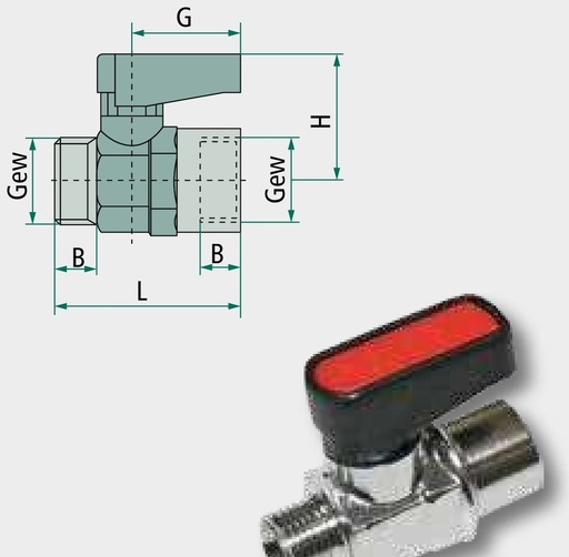 [AMAT3-173941] K-MI-6410-1/8-22-IA-MSv e - deservire manuală G1/8"