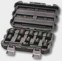 AEROTEC Set surubelnite cu percutie 1/2” - Set robust de chei cu impact de 1/2", în cutie de plastic - Inclusiv mini-șur