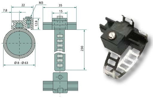 [AMAT3-174192] ZTI-BEF-BM-8/10-M12x1,25 T - Cilindru rotund conf ISO 6432 19 mm