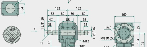 [AMAT3-175434] Transmisie carcasa din fonta roti conice paralele cu zimtare dreapta si intarite rulaj liber RL (dreapta) Valoare turati