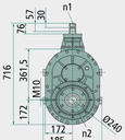Transmisie carcasa din fonta seturile de roti sunt zimtate drept si intarite Valoare turatie: n = 2000 1/min. Greutate: 