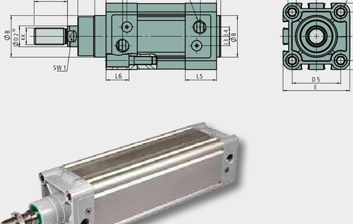 [AMAT3-174251] ZTI-TNC5080/0025 C - Cilindru standard cu profil tubular