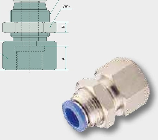 [AMAT3-172710] B-GAS-12-3/8-MSv-bl Racord drept cu file G 3/8”