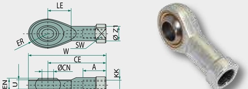 [AMAT3-174329] Ochet tractare ZTI-GAI-K-M12x1,25-Stz CETOP RP103P 22 mm