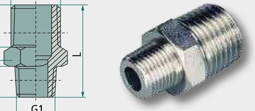 [AMAT3-173216] F-Dr-2-1½-MSv Niplu dublu R1½