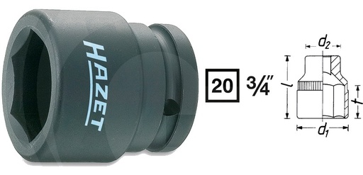 [AMAT3-176122] Hazet Cap cheie tubular? de impact (hexagonal? 57 mm