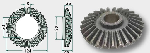 [AMAT3-177986] Pinion conic - 27 dinti