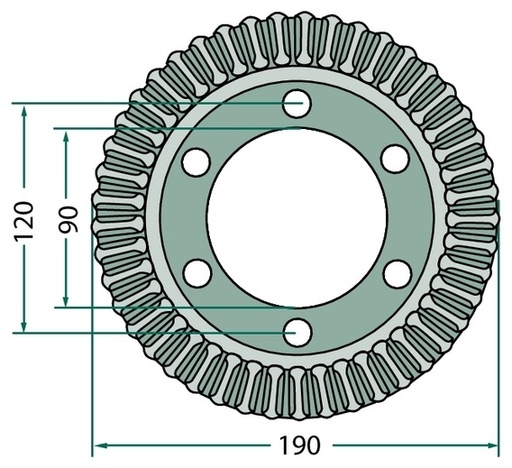 [AMAT3-178203] Roata dintata plana - 45 dinti