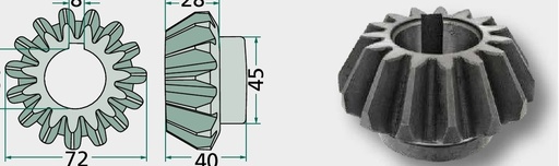 [AMAT3-178245] Angrenaj conic - 15 dinti