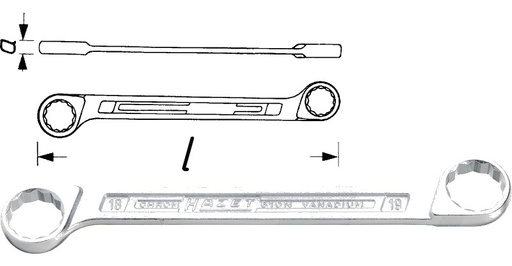[AMAT3-176540] Hazet Doppelringschluessel 208,8 mm