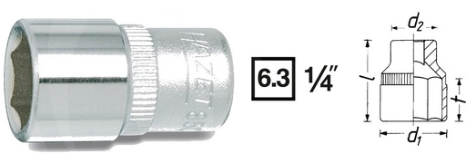 [AMAT3-176690] Hazet Cap cheie tubular? hexagonale 25 mm