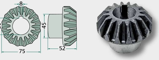 [AMAT3-177568] Pinion conic - 16 dinti