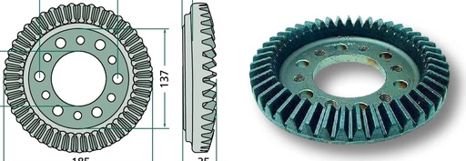 [AMAT3-177579] Roata dintata plana - 45 dinti