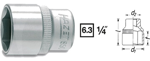 [AMAT3-176750] Hazet 6Kt.-Steckschluessel-Einsatz 25 mm