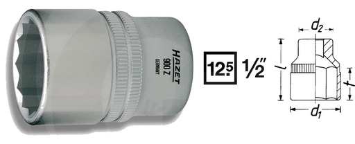 [AMAT3-176906] Hazet Doppel-6Kt.-Steckschluessel-Einsatz 38 mm