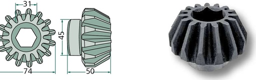 [AMAT3-177834] Pinion conic - 15 dinti