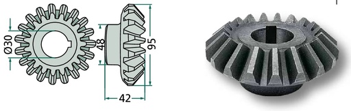 [AMAT3-178986] Pinion conic - 19 dinti