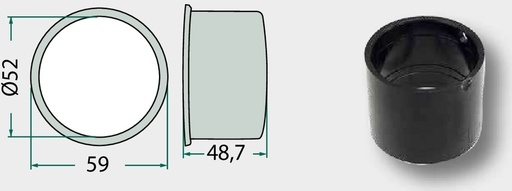 [AMAT3-178988] Bucsa - Ø interior 52 mm Ø exterior 59 mm inaltime 48,7 mm