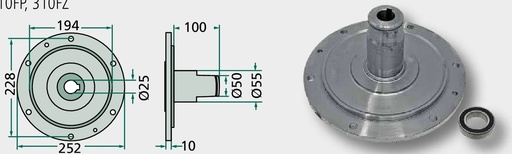 [AMAT3-177920] Butuc cu flansa - incl. bucsa 64714092F si lagar 60112RSC3