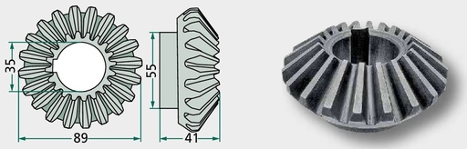 [AMAT3-177929] Pinion conic - 20 dinti