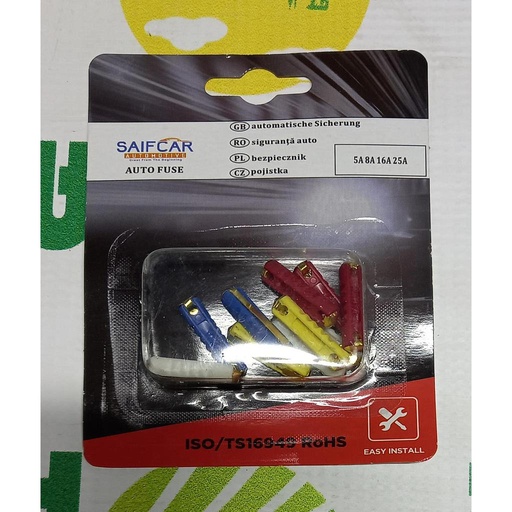 [AMAT1-33010] Set Sigurante Fuzibile 10buc Cilindrice Plastic