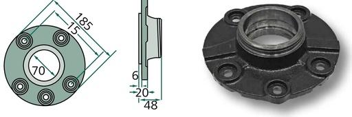 [AMAT3-178902] Butuc cu flansa