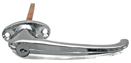 [AMAT3-182954] Maner usa - cu cilindri, cromat, rozeta mica, 35 mm distanta dintre gauri, 140 mm lungime maner, incl. cheie