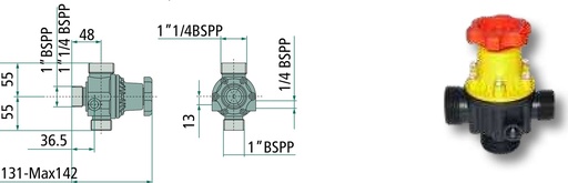[AMAT3-183777] POLMAC Supapă de reducere a presiunii Intrare 1 1/4 ", ieșire 1" - 1 1/4 "