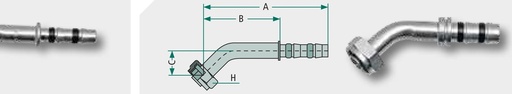 [AMAT3-180747] Manuli Fiting drept 12 12 cu 1/4" SAE SAE 1/4"