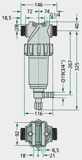 [AMAT3-185033] ARAG Insertie filtru - galbena